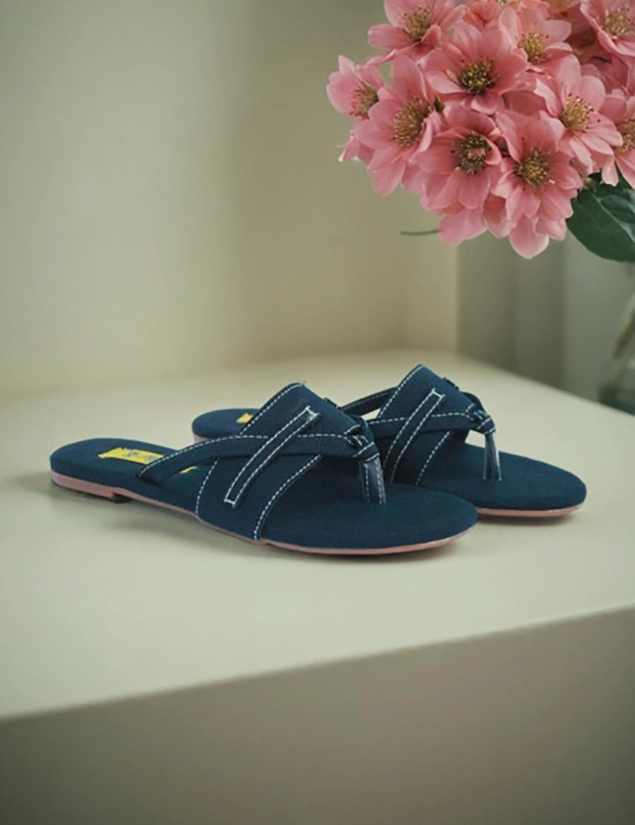 Hpuse Slippers Blue | Simple & Stylish Slippers for Women
