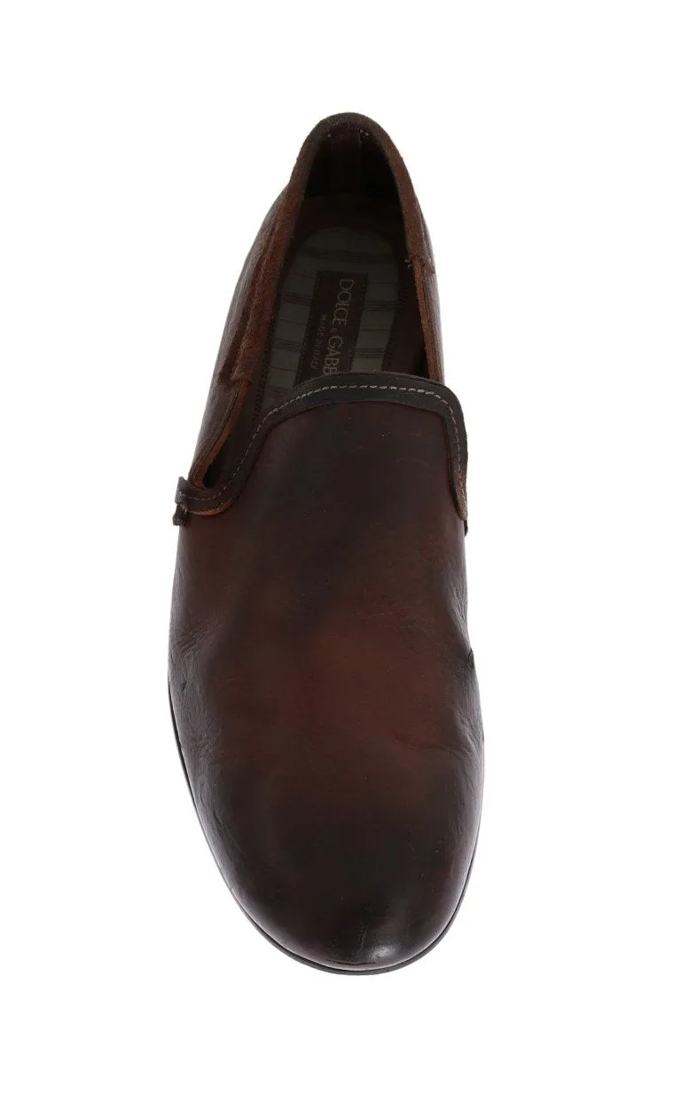 Brown Leather Bang Boom Loafers Ariella Loafers