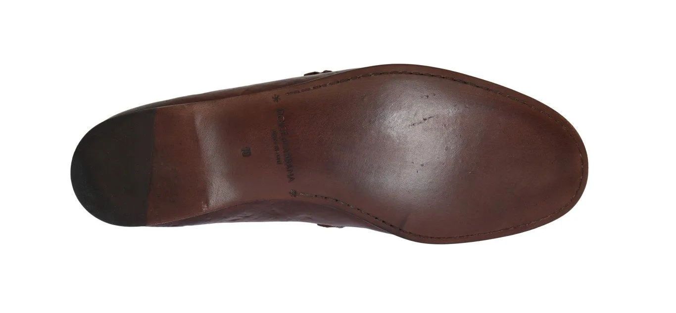 Gucci Shoes Loafers Brown Leather Bang Boom Loafers