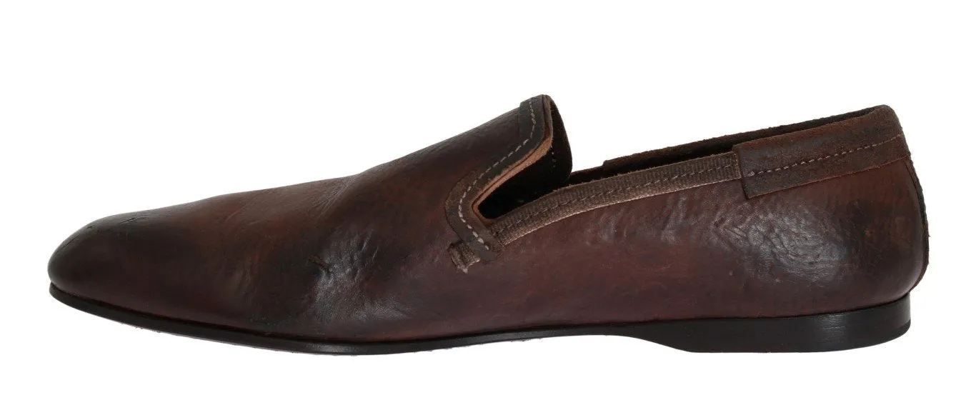 Brown Leather Bang Boom Loafers Carrera Loafers