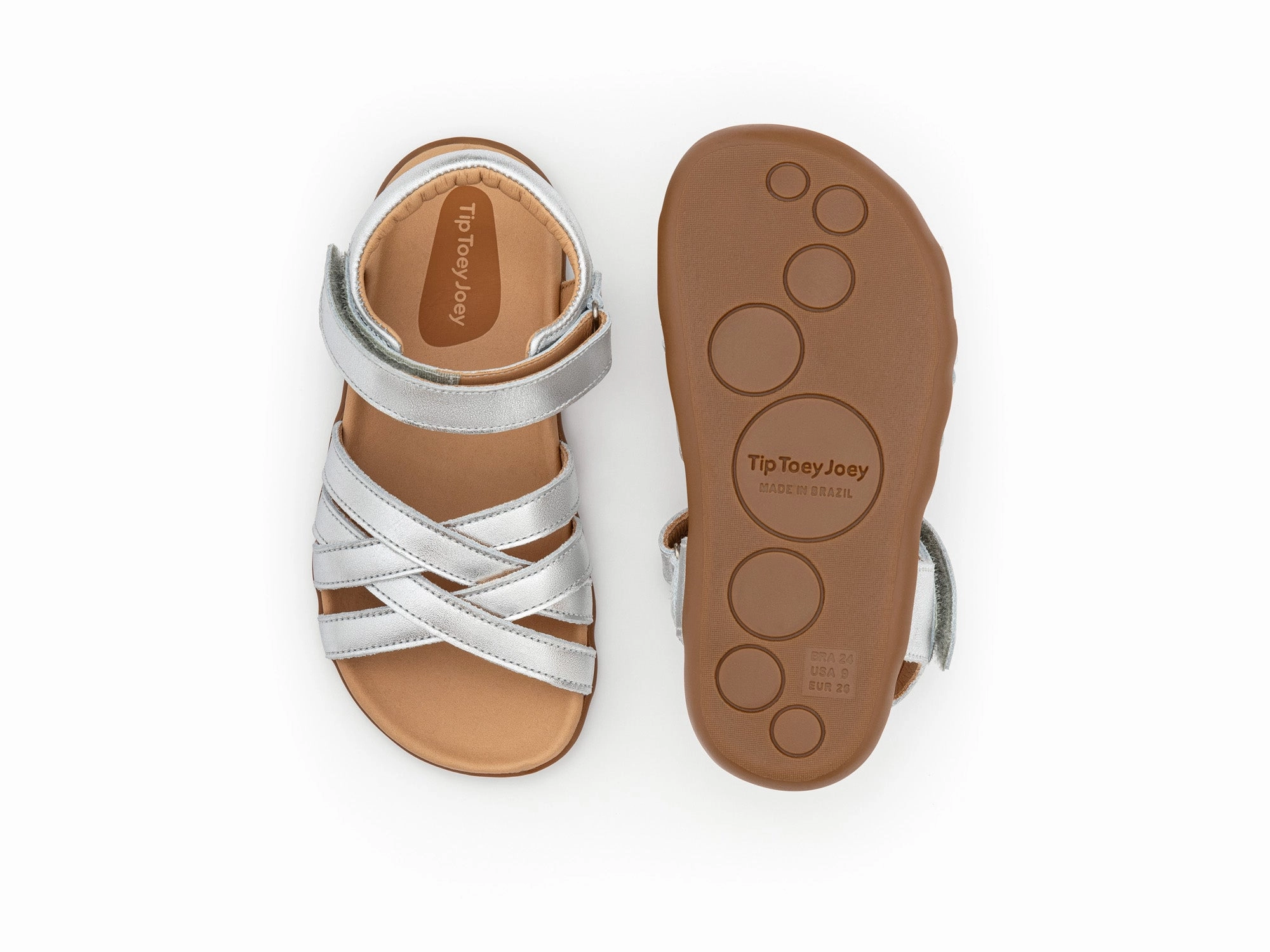 Tip Toey Joey Girl's Criss Cross Sandals - Sterling Silver Clarks Orthopedic Sandals On Sale