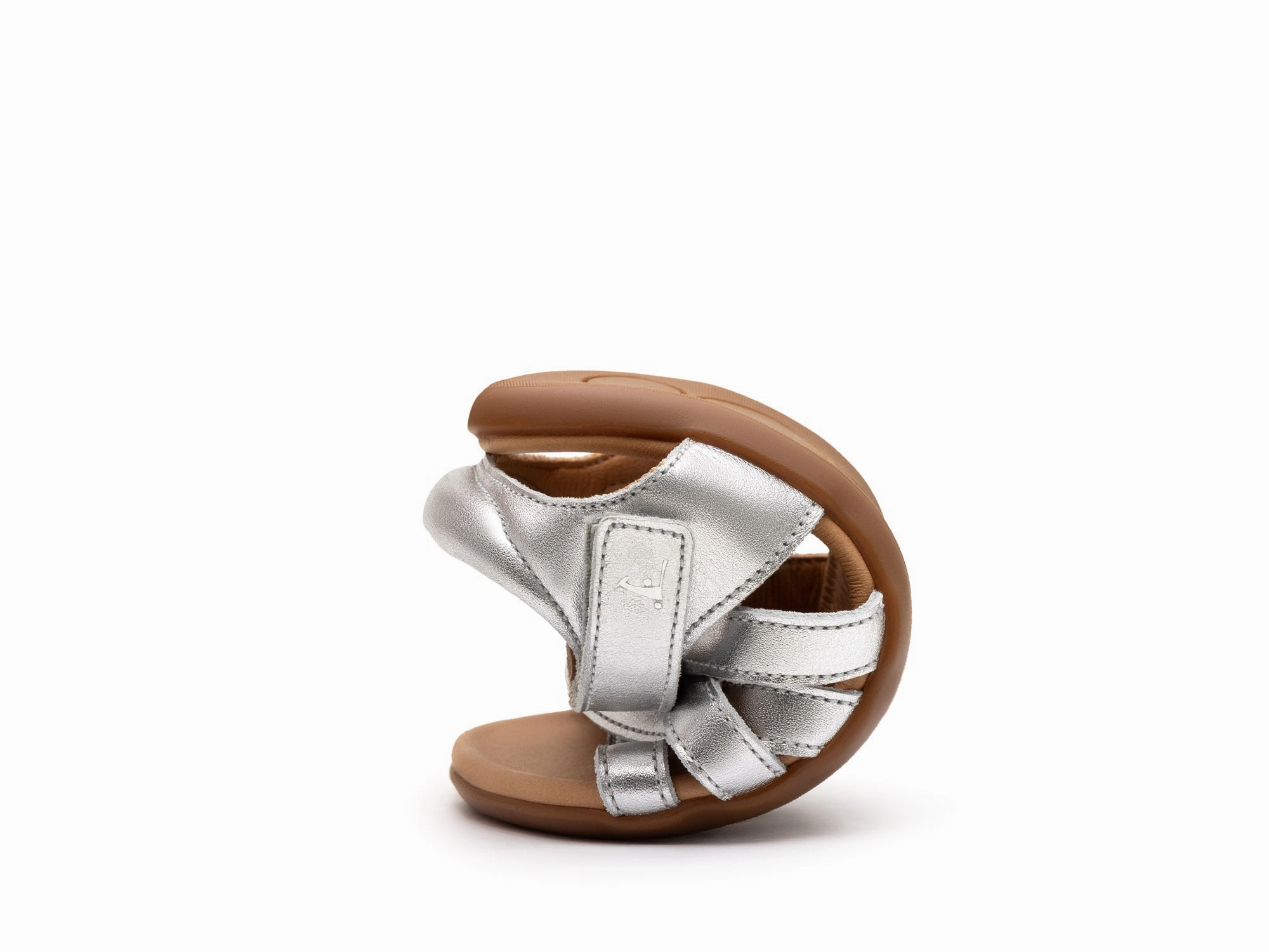 Tip Toey Joey Girl's Criss Cross Sandals - Sterling Silver Walk Sandals