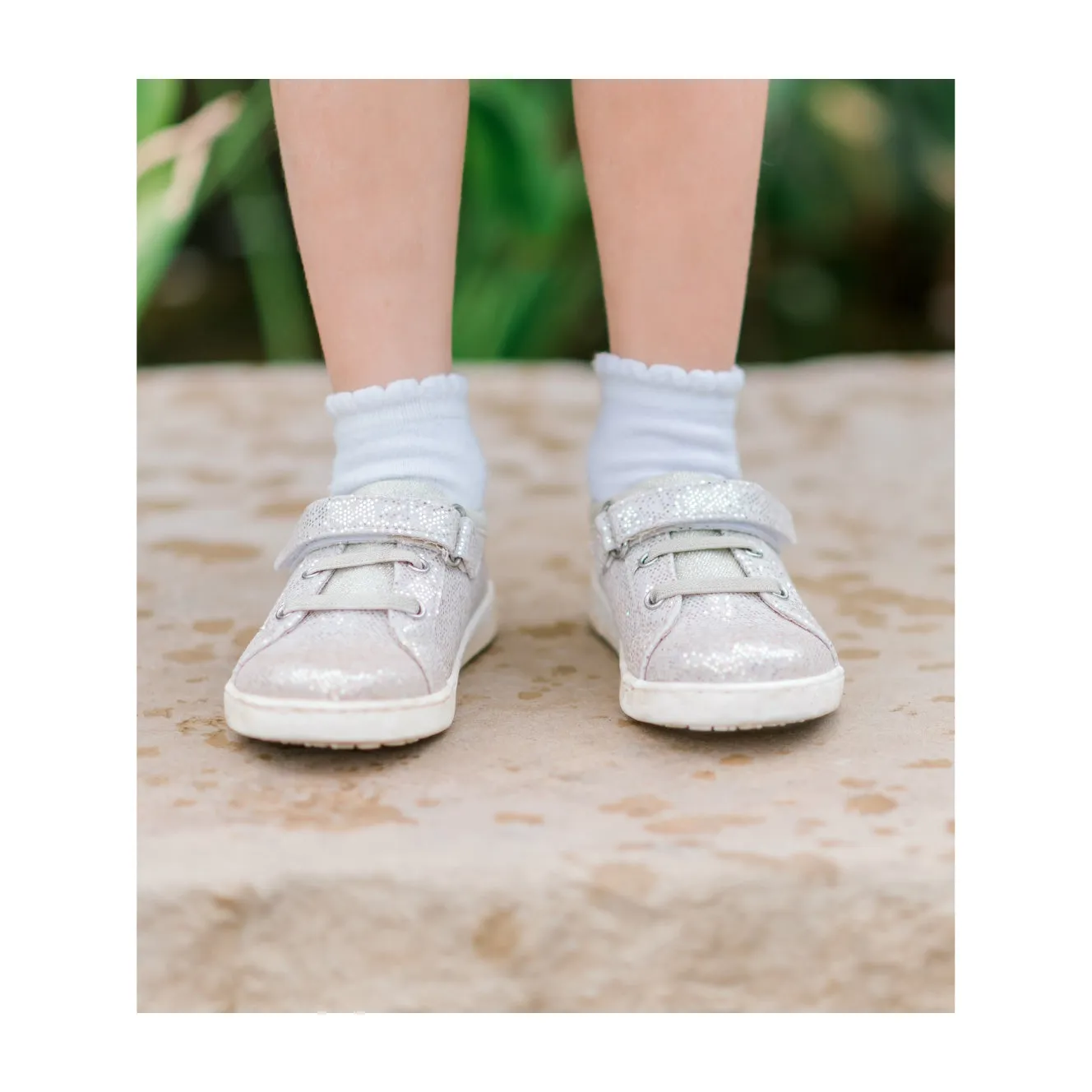 Natalie Metallic Playground Sneaker Casual Low Heel Shoes