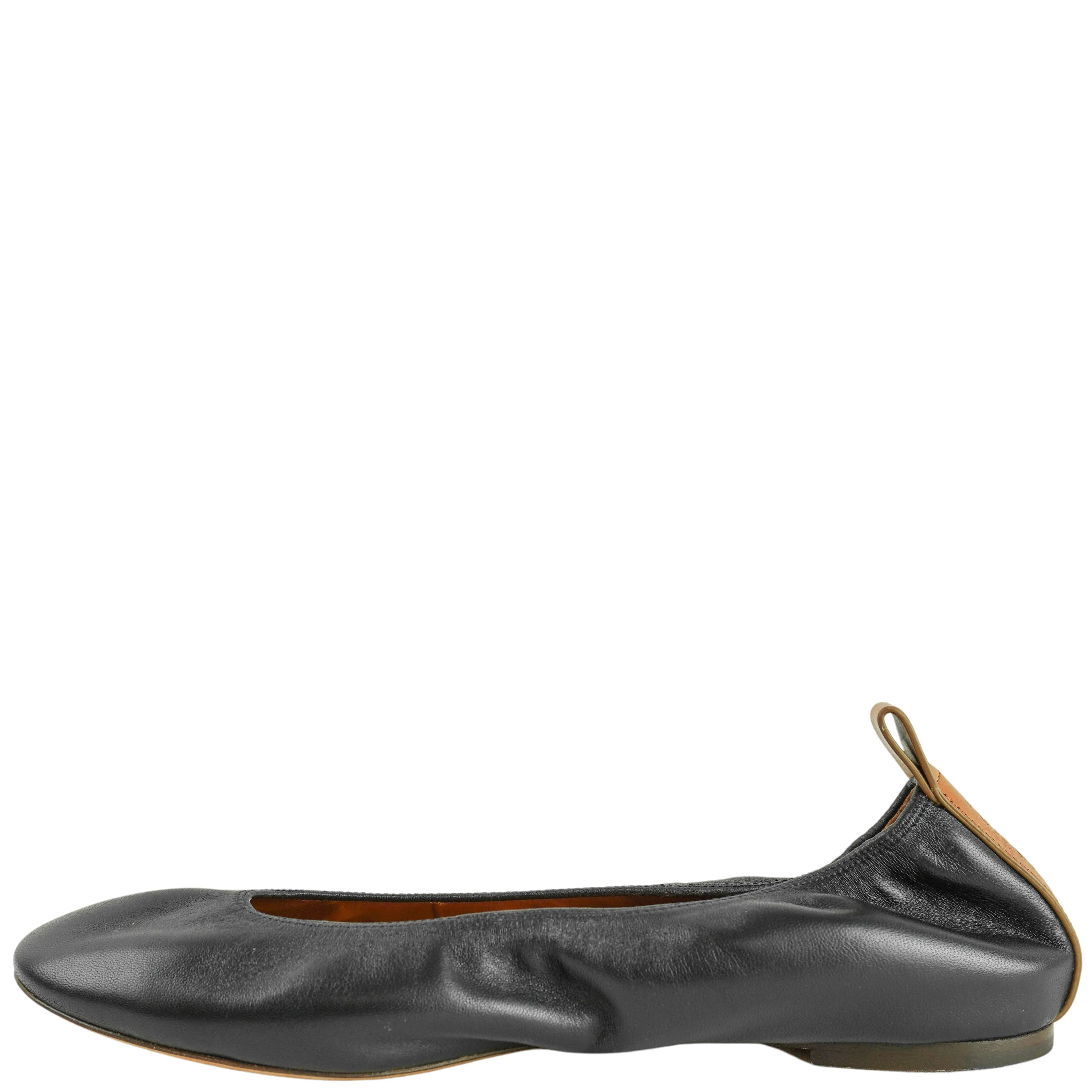 Lanvin Ballet Flats in Black Best Shoes For Flat Feet On Concrete