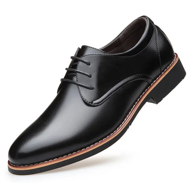 Top Casual New Black Brown Fashion Men Casual Formal Business Men Leather Shoes