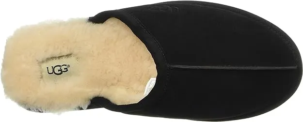 UGG Men's SCUFF Casual Comfort Suede Slip On Slippers BLACK 1101111 Slippers With Solid Soles