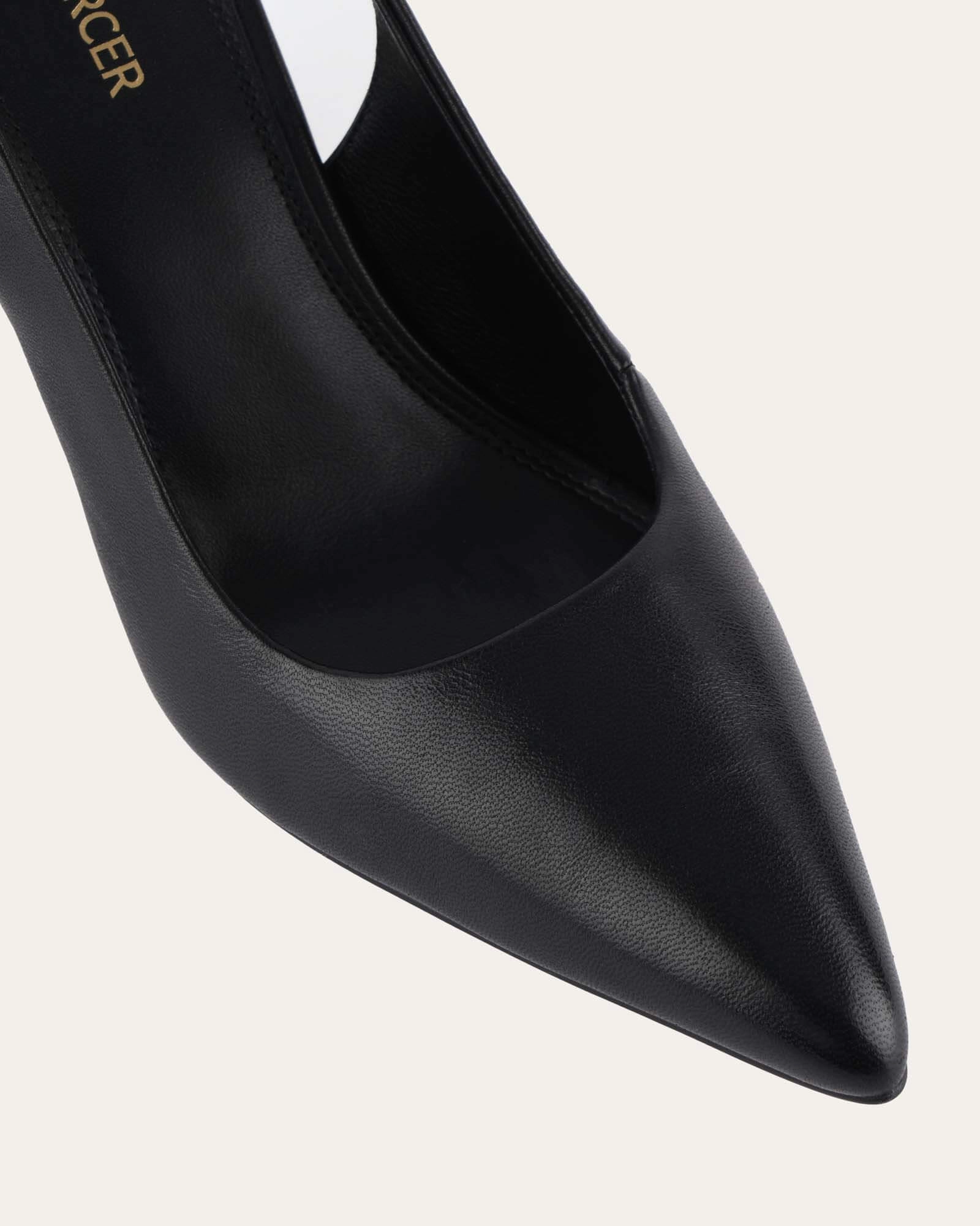 Casual Shoes Arch Support DANICA HIGH HEELS BLACK LEATHER