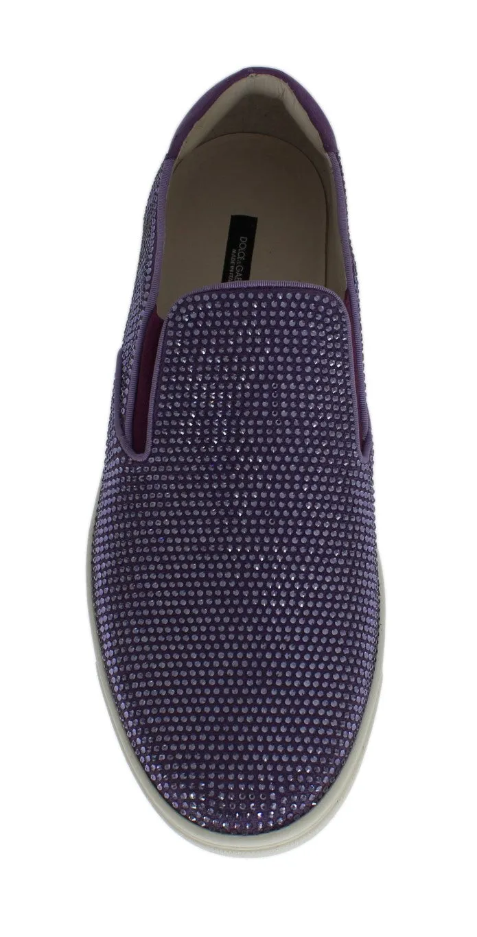 Loafers Bit Purple Strass Canvas Logo Sneakers