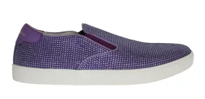 Purple Strass Canvas Logo Sneakers Loafers Penny