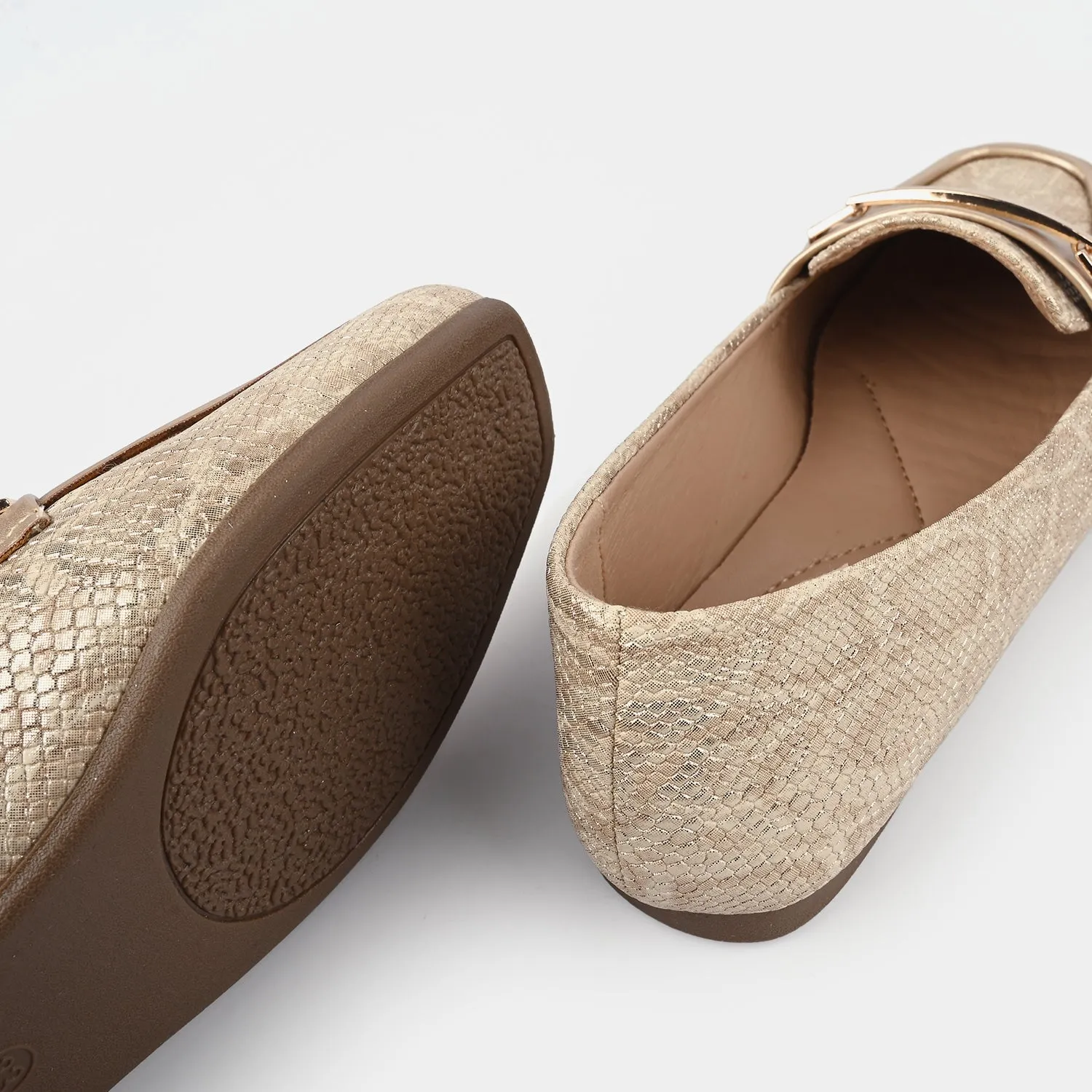 Loafers Shoes Driving Girls Loafer OS-04-Golden