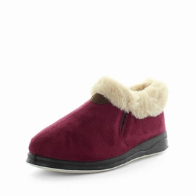 Panda Elivia Women's Bootie Slippers - Burgundy Slide Colorways