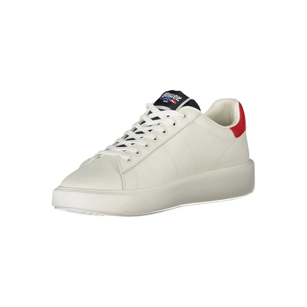 Blauer White Leather Men Sneaker Sneakers Size 3