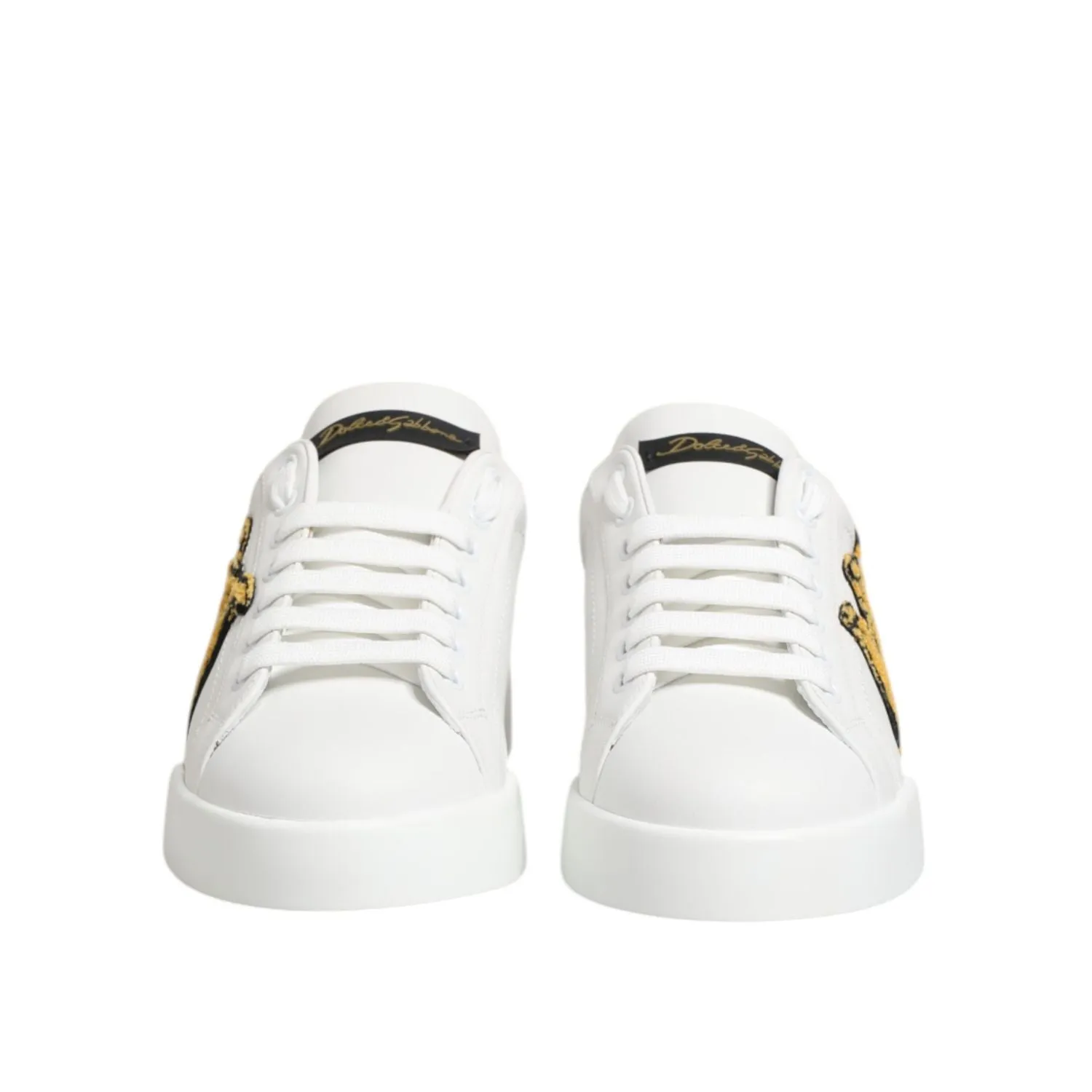 Comfortable Dress Sneakers Dolce & Gabbana White Crown Patch Portofino Men Sneakers Shoes