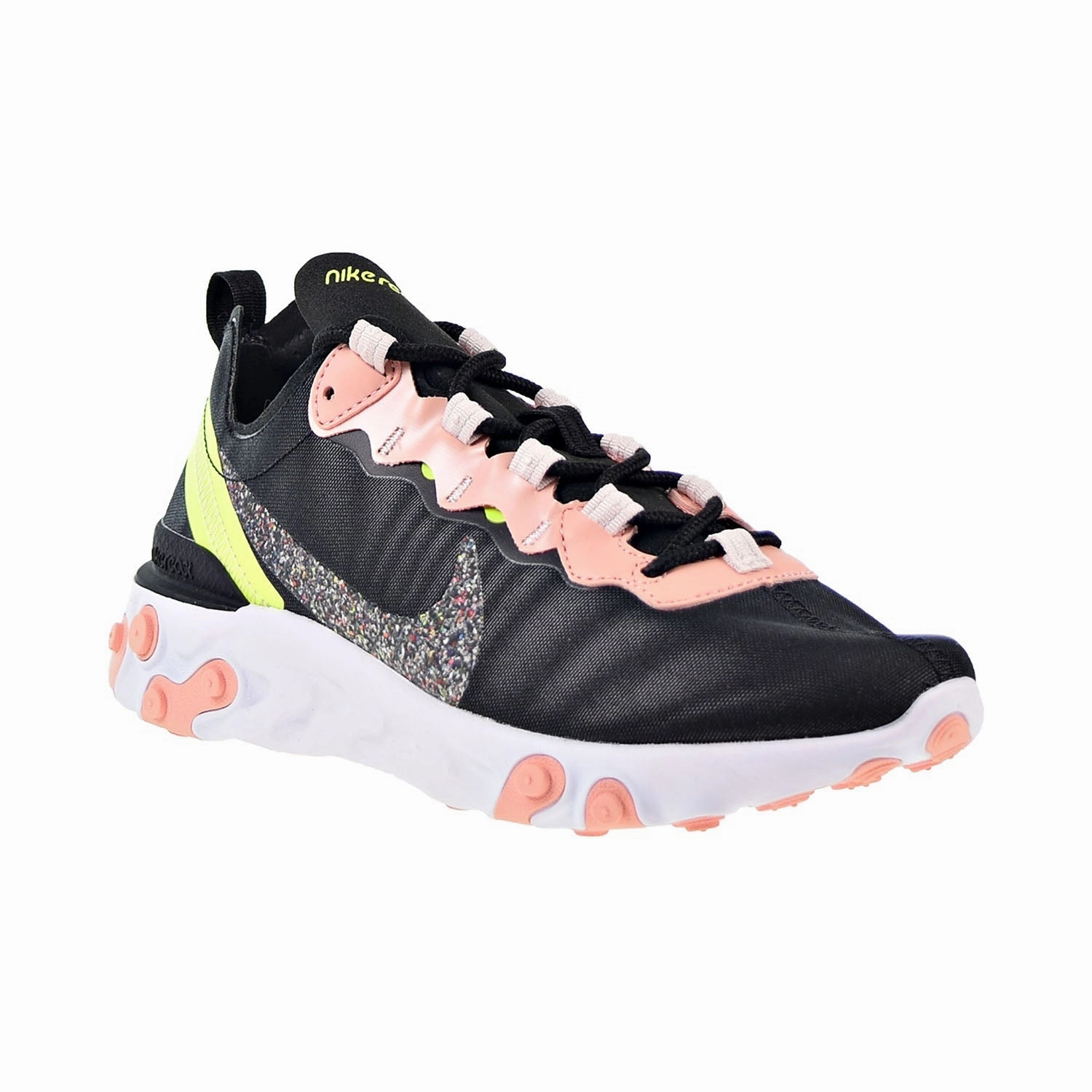 Nike React Element 55 PRM Women's Shoes Black-Coral Stardust Find My Asics Shoe