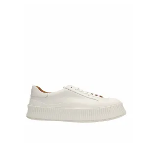 Baby Sneakers Jil Sander White Calfskin Platform Sneakers