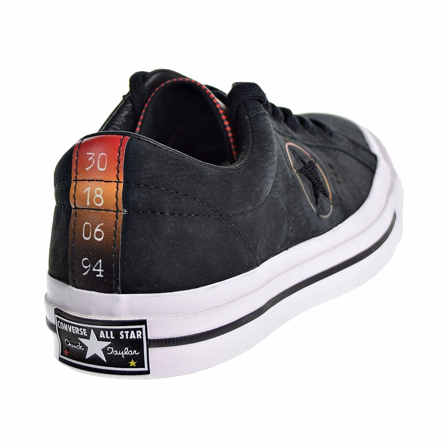 Converse One Star Ox "Year of the Dog" Men's Shoes Black/Enamel Red/Orange Ray Running Shoes With Maximum Cushioning