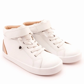 Old Soles Girl's and Boy's 1011 Sneaksta Rainbow Casual Shoes - Snow / Copper / Glam Argent Casual Shoes To Wear With Skirts