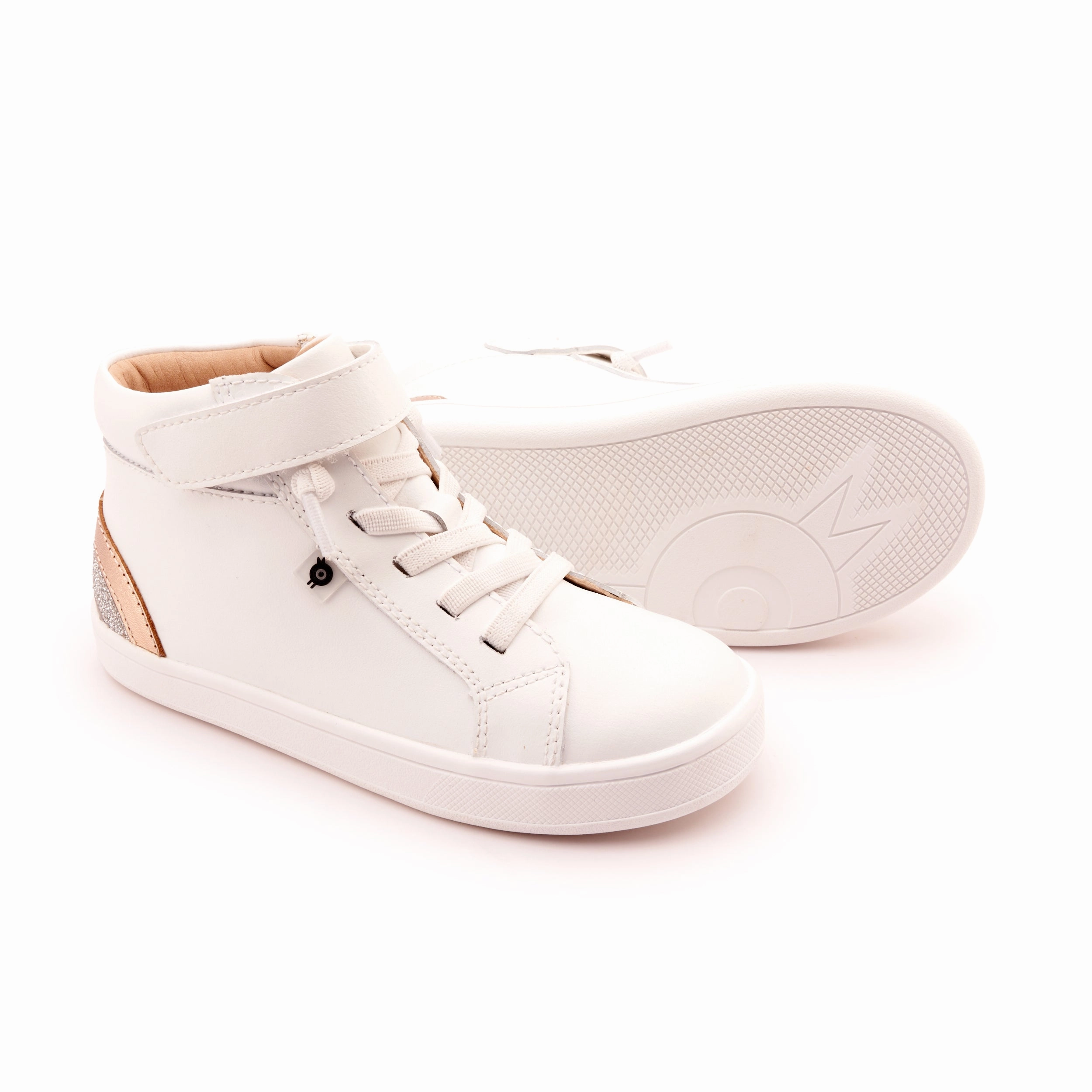 Old Soles Girl's and Boy's 1011 Sneaksta Rainbow Casual Shoes - Snow / Copper / Glam Argent Old Money Casual Shoes