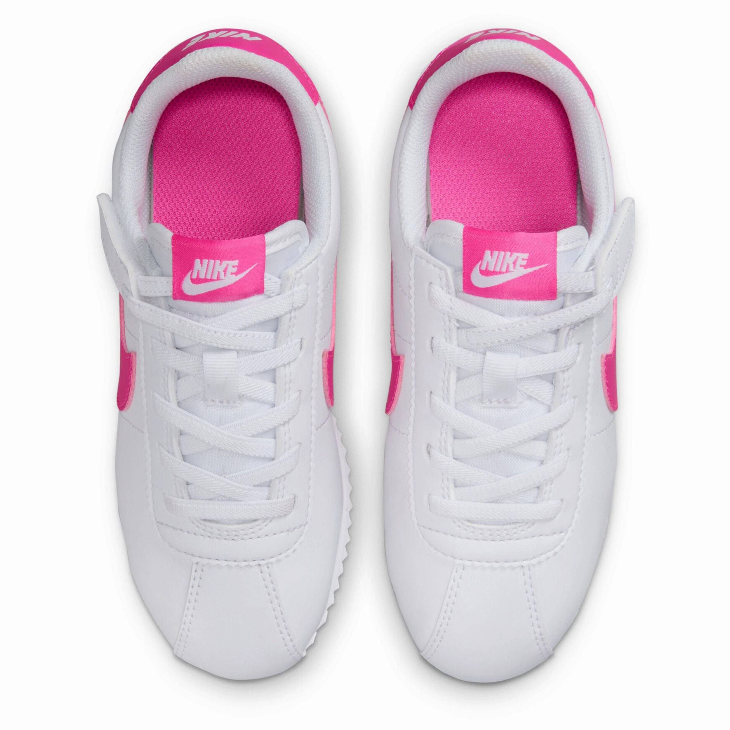 Cortez Easyon (Little Kid) White Jeans White Sneakers