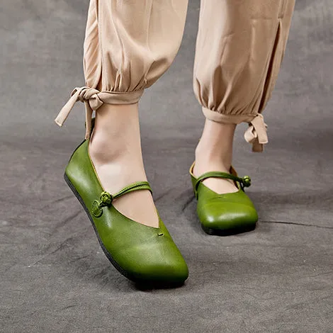 Cowhide Comfortable Slip-on Leather Flat Pea Shoes Best Flat Sole Lifting Shoes