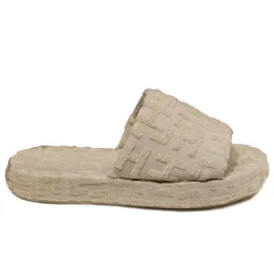 Bowser Slippers Hinnominate Beige Cotton Women Sandal