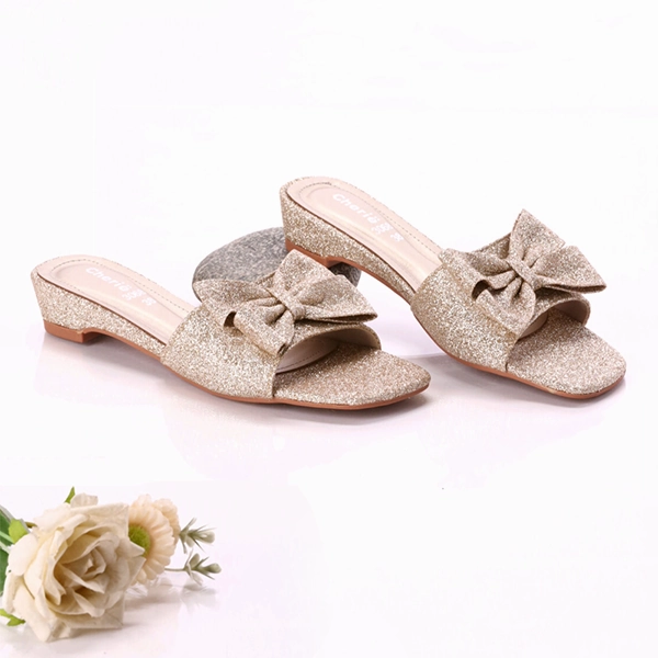 Fairy Slippers Fancy & Stylish Golden  Heel Slippers for women