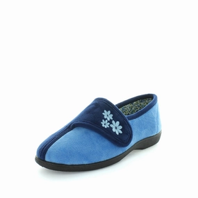 Crochet Slippers Pattern Panda Ezalia Women's Slippers - Navy Blue
