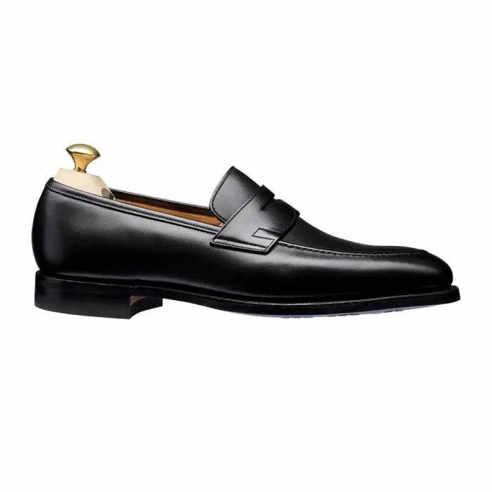Crockett & Jones - Sydney Black Leather Loafers - Single Leather Sole Loafers At Walmart