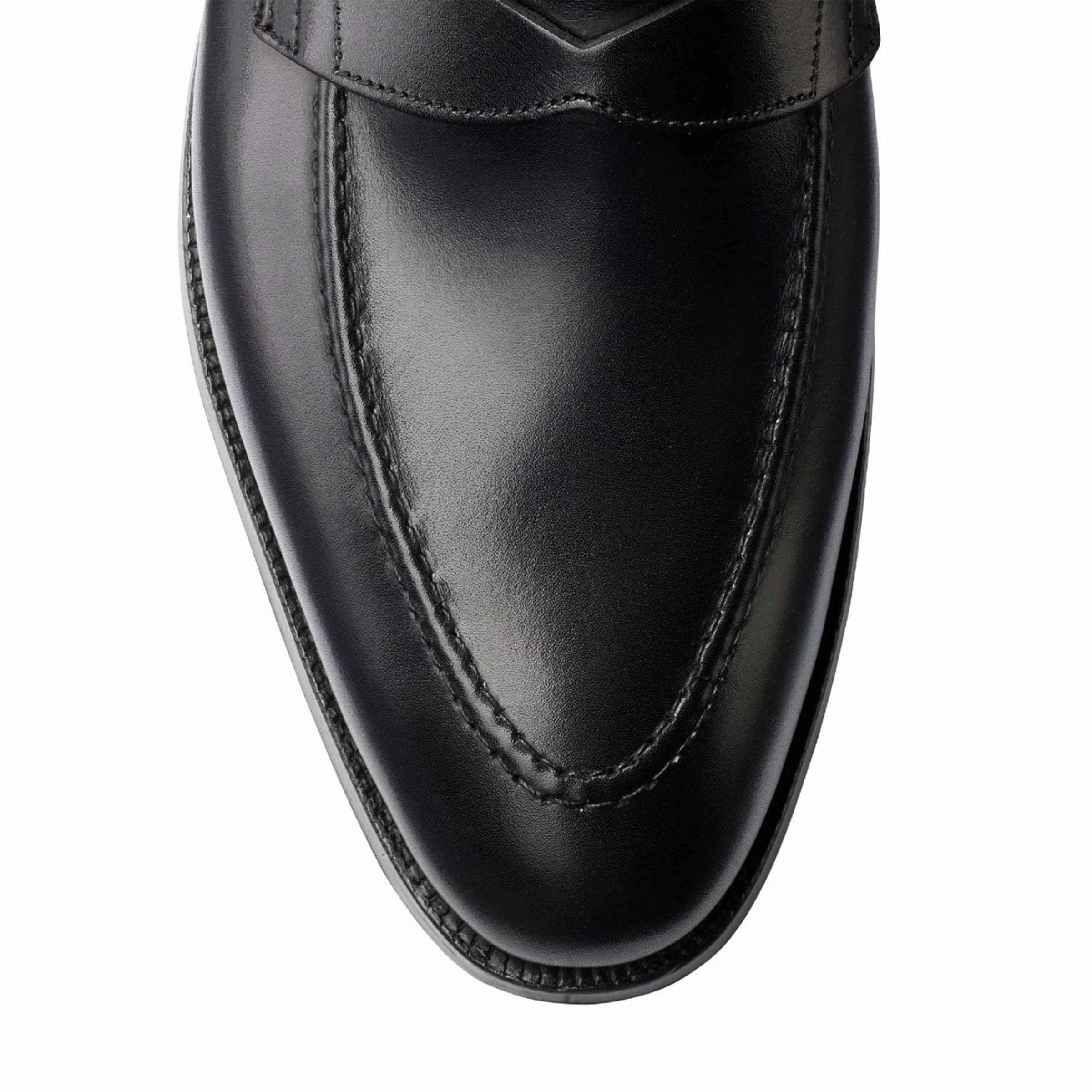 Crockett & Jones - Sydney Black Leather Loafers - Single Leather Sole Sam Edelman Mule Loafers