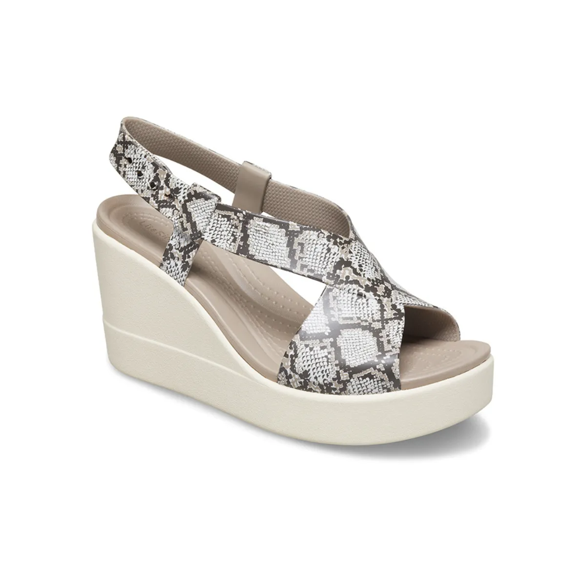 Slippers Oakleaf Hydrangea Crocs Brooklyn High Wedge Women Sandals - Multi