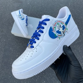 Custom Hand Painted CNMI Northern Mariana Islands Nike Air Force 1 Low Asics Tennis Shoes Flat Feet
