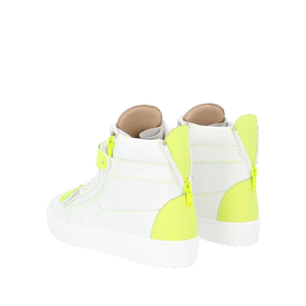 Giuseppe Zanotti White Calfskin High Top Sneakers Gore-tex Sneakers