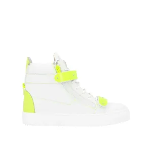 Sneakers With Heel Giuseppe Zanotti White Calfskin High Top Sneakers