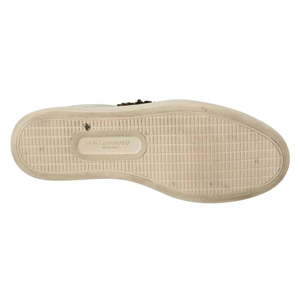 Casual Shoes To Style With A Suit Dolce & Gabbana White Leather Heart Low Top Casual Sneakers Shoes