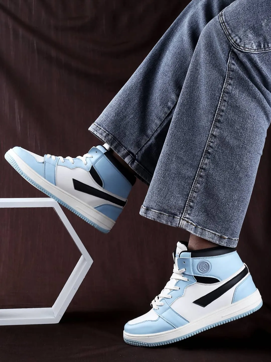 Bacca Bucci Femme High-Top Harmony SneakersElegant Pastel Blue and Pink Women's Lace-Ups Anthony Davis Sneakers