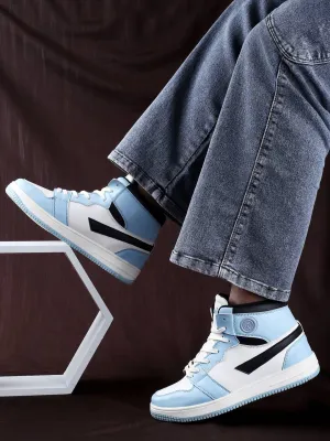 Bacca Bucci Femme High-Top Harmony SneakersElegant Pastel Blue and Pink Women's Lace-Ups Nyc Sneakers