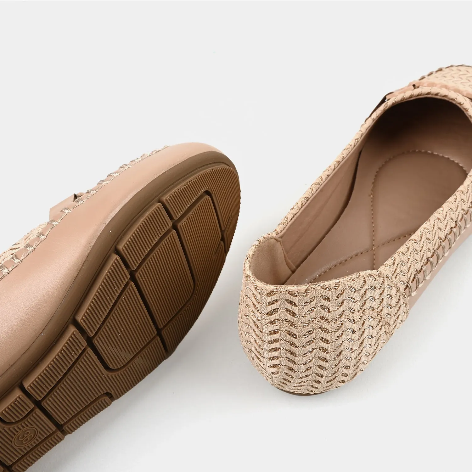 Furry Loafers Teens Girls Loafers OS-10-BEIGE