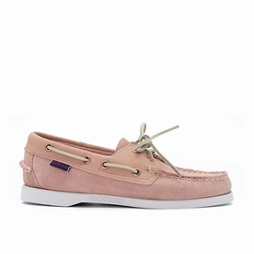 History Of Penny Loafers Docksides Women's Shoes - Pink Soft Ecru
