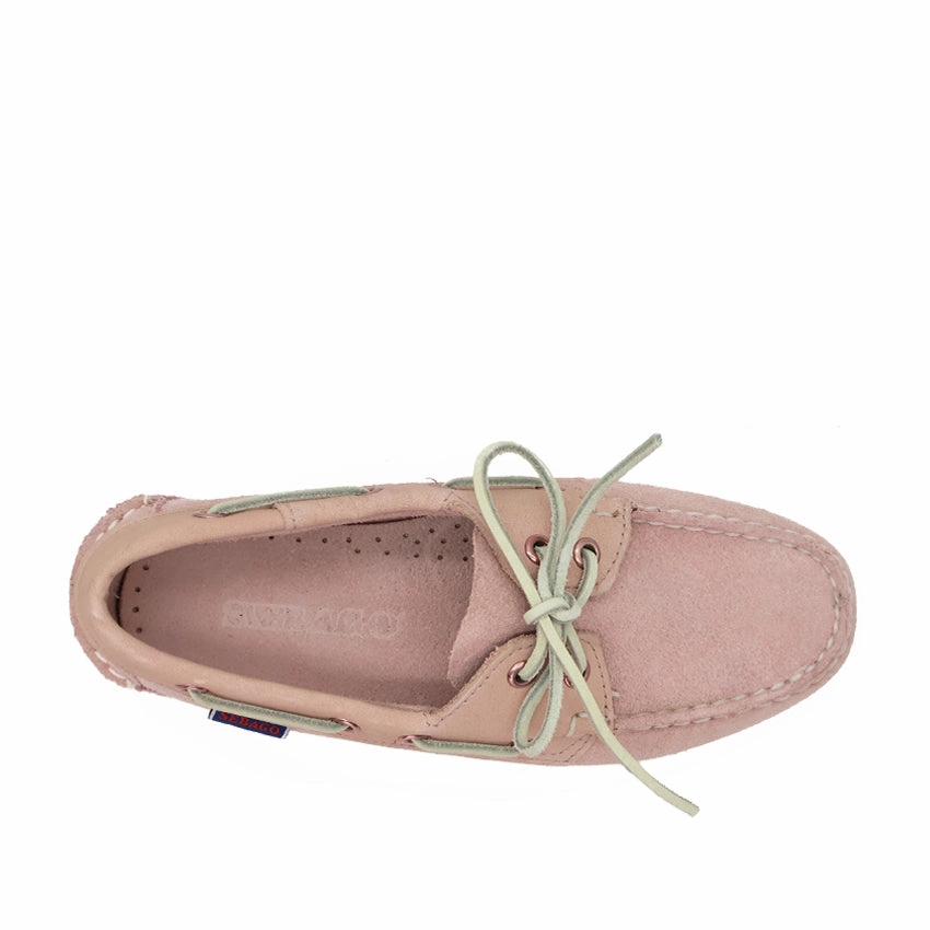 Docksides Women's Shoes - Pink Soft Ecru Loafers Restaurant Albany Oregon