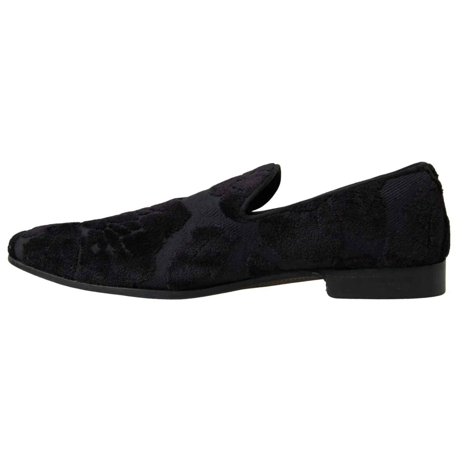 Suede Platform Loafers Dolce & Gabbana Black Brocade Loafers Formal Shoes