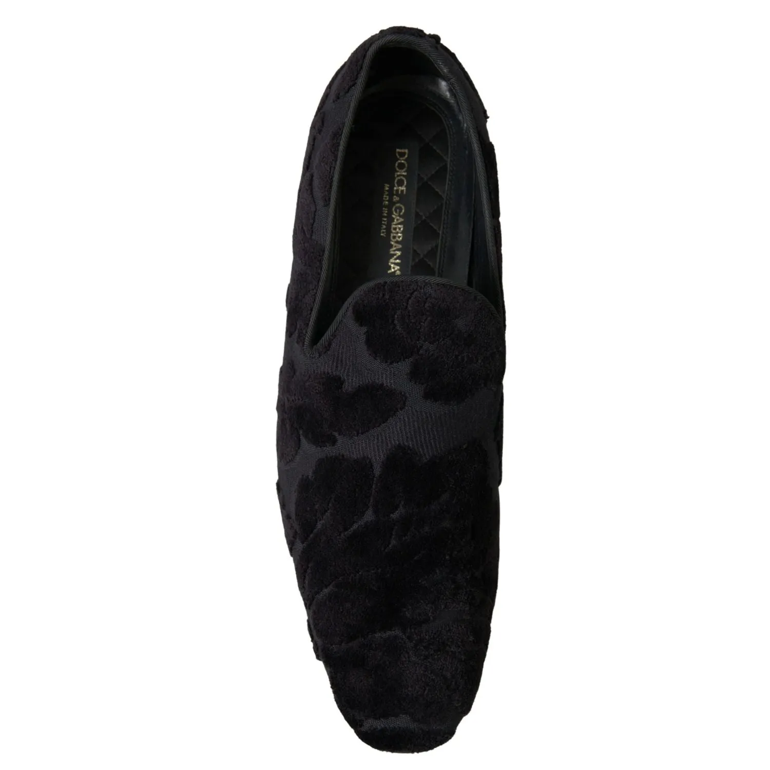 Dolce & Gabbana Black Brocade Loafers Formal Shoes Tassled Loafers