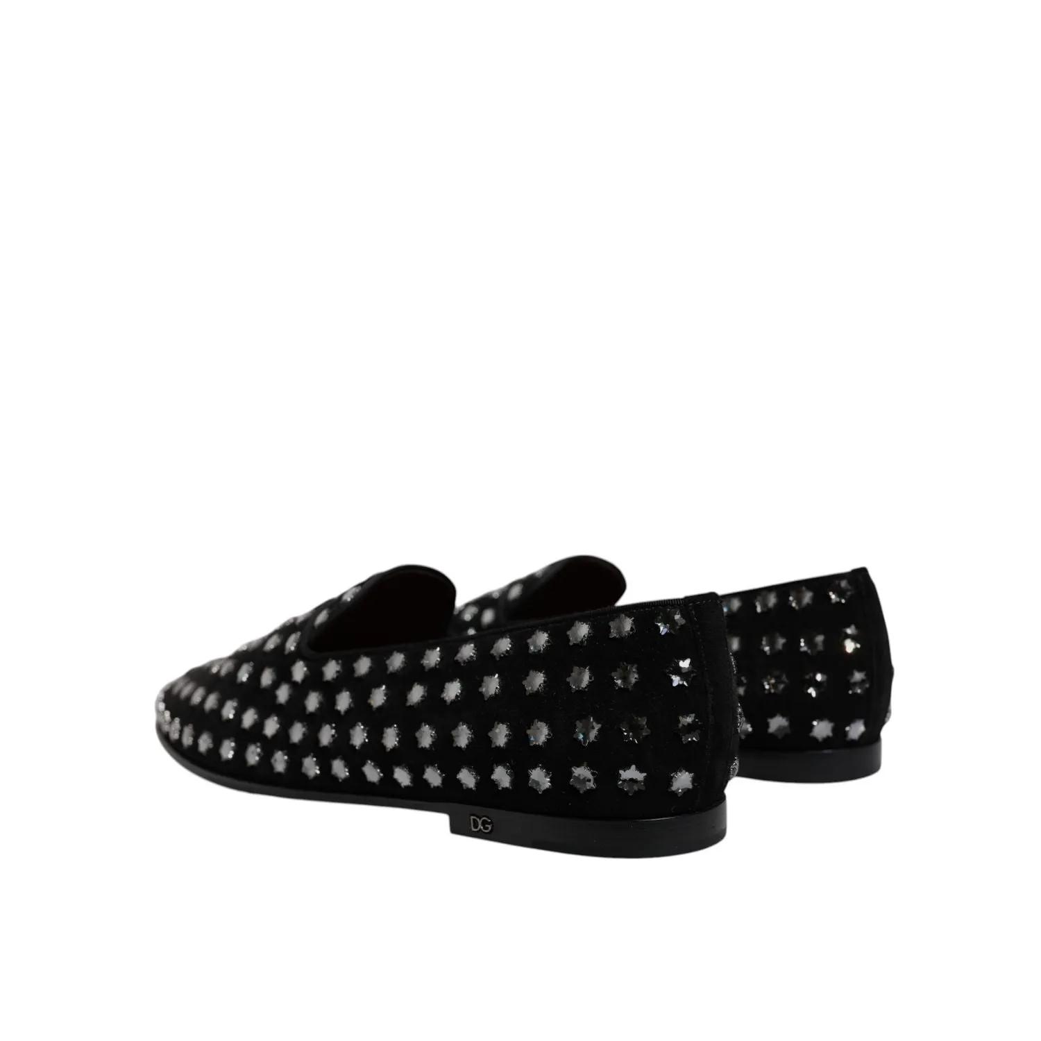 Dolce & Gabbana Black Crystal Embellished Loafers Dress Shoes Buy Loafers
