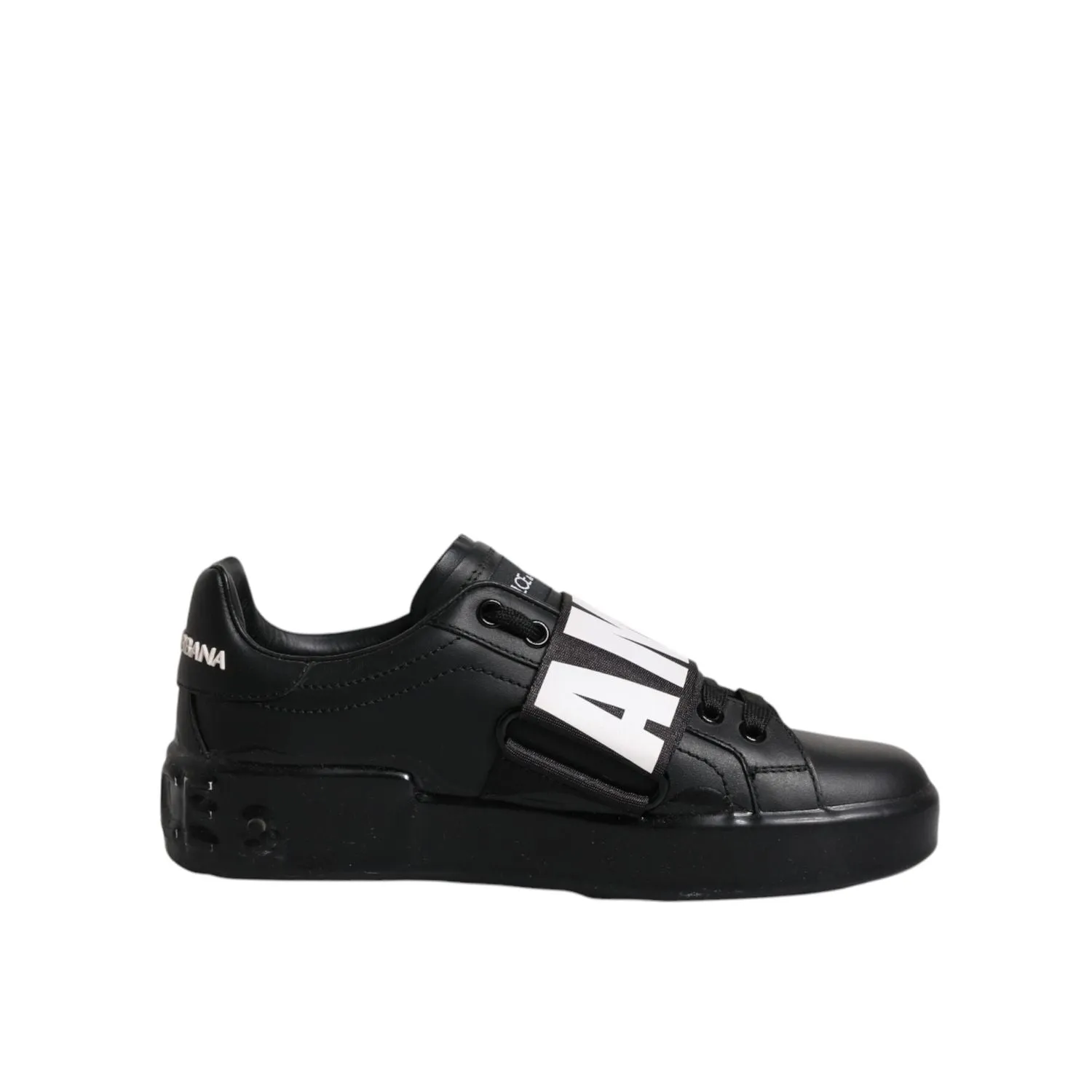 Vegetarian Sneakers Dolce & Gabbana Black D&G AMORE Low Top Sneakers Shoes