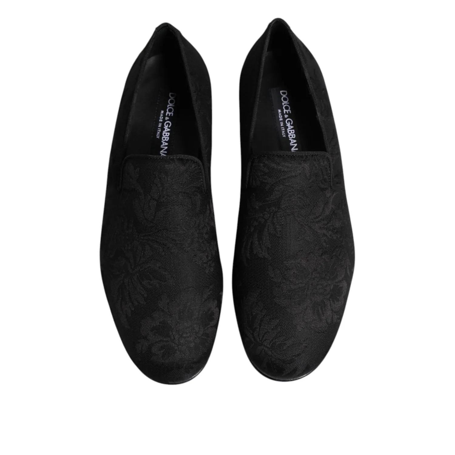 Loafers Johnston And Murphy Dolce & Gabbana Black Floral Brocade Loafers Men Dress Shoes