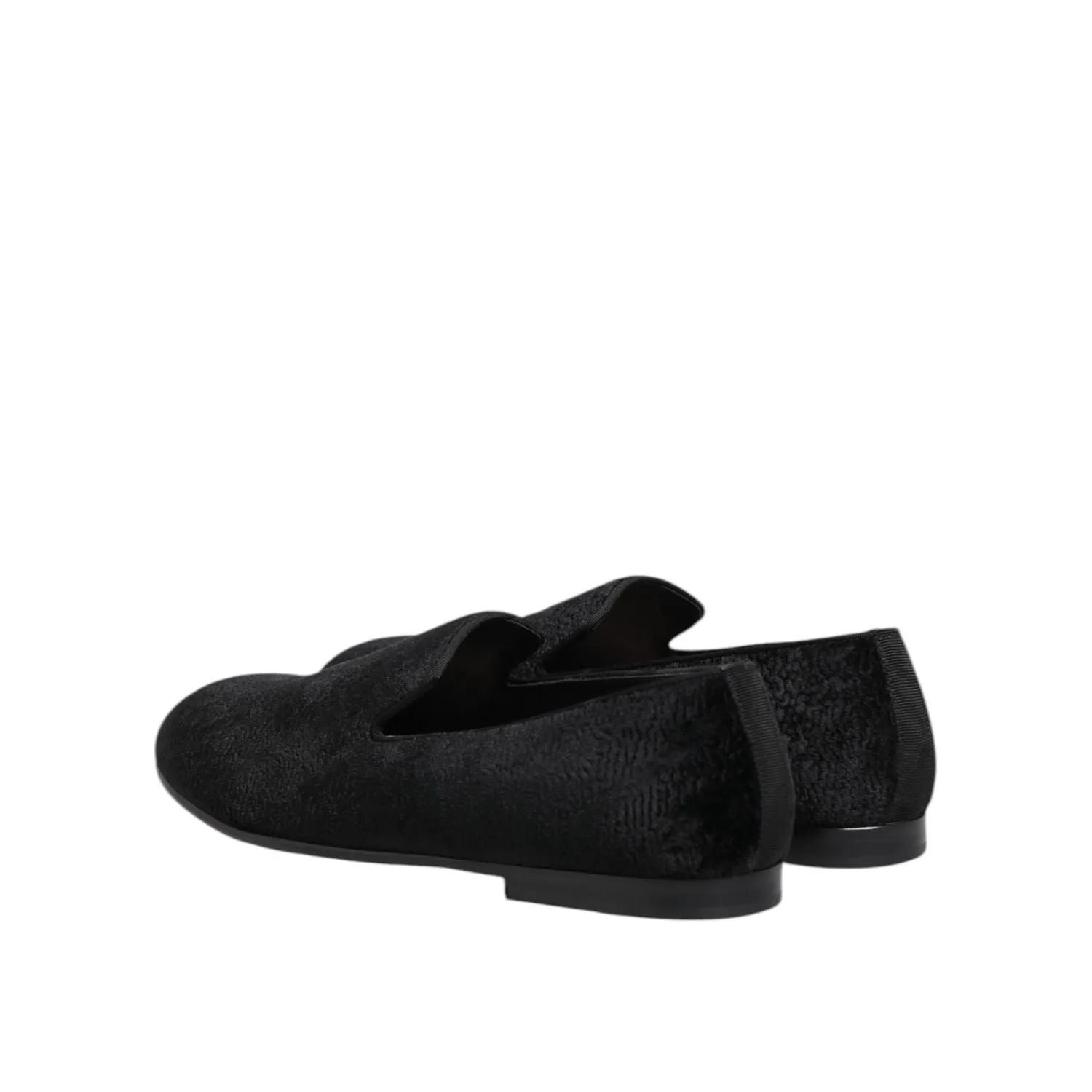 Dolce & Gabbana Black Jacquard Loafers Formal Men Dress Shoes Light On His Loafers