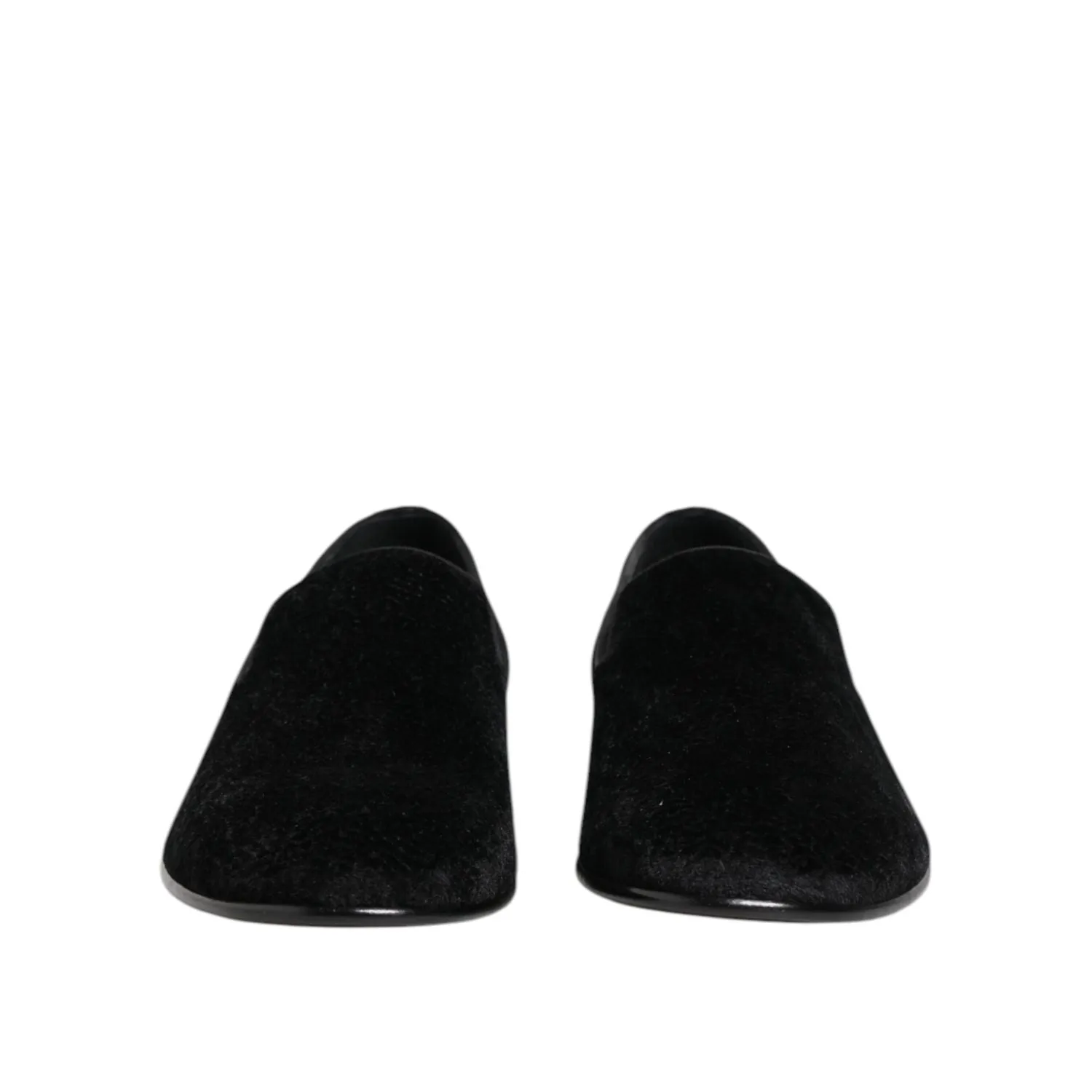 Dolce & Gabbana Black Jacquard Loafers Formal Men Dress Shoes Formal Loafers