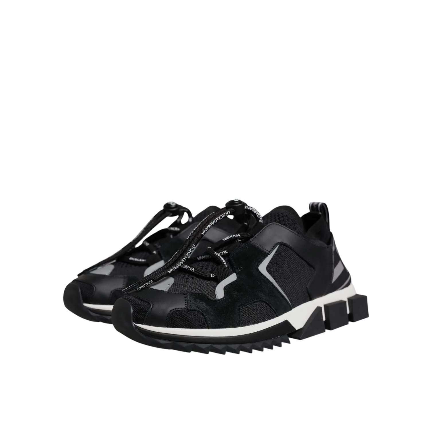Dolce & Gabbana Black Mesh Sorrento Trekking Sneakers Shoes Asics Sneakers