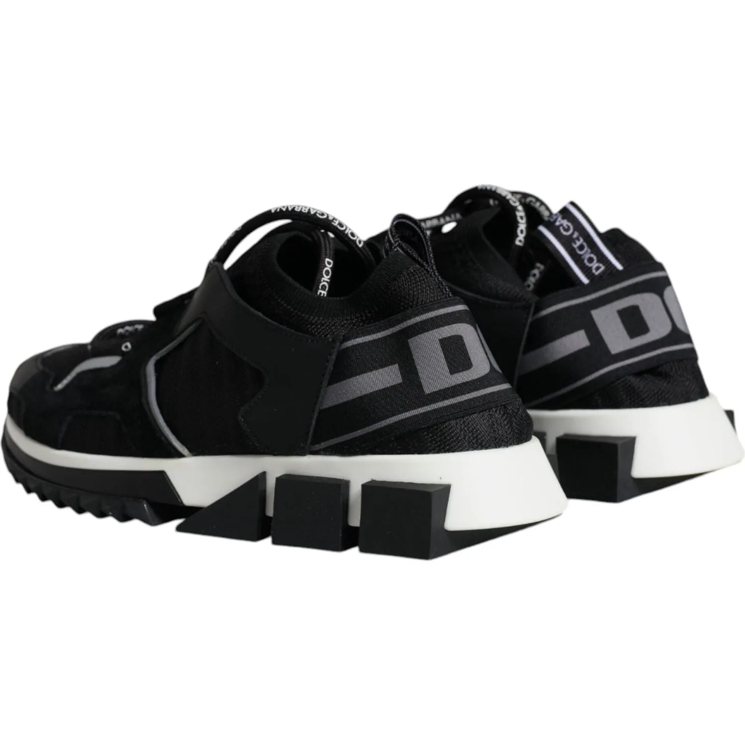 Dolce & Gabbana Black Mesh Sorrento Trekking Sneakers Shoes Best Sneakers For City Walking