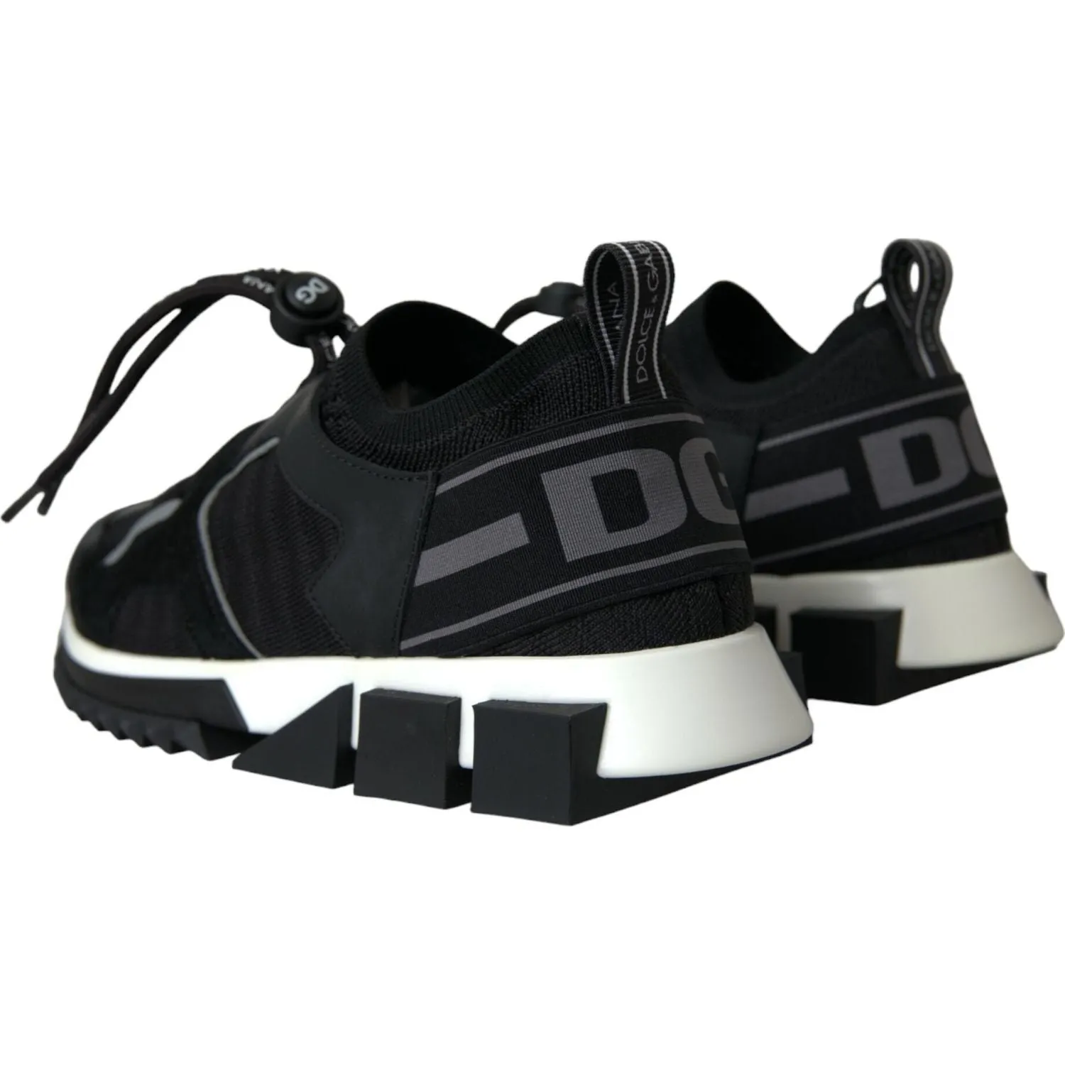 Dolce & Gabbana Black Mesh Sorrento Trekking Sneakers Shoes Curated Sneakers