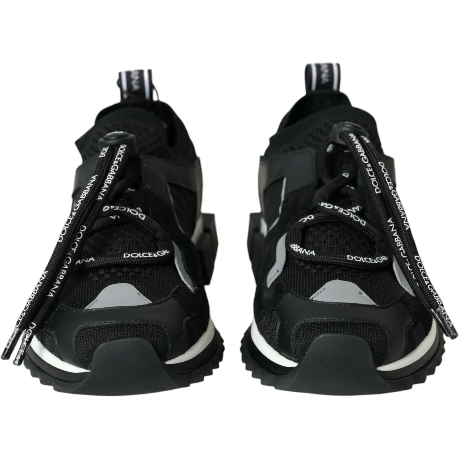 Dolce & Gabbana Black Mesh Sorrento Trekking Sneakers Shoes Zegna Shoes Sneakers